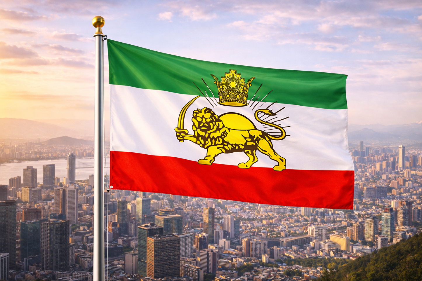 Persia Pahlavi Dynasty Flag