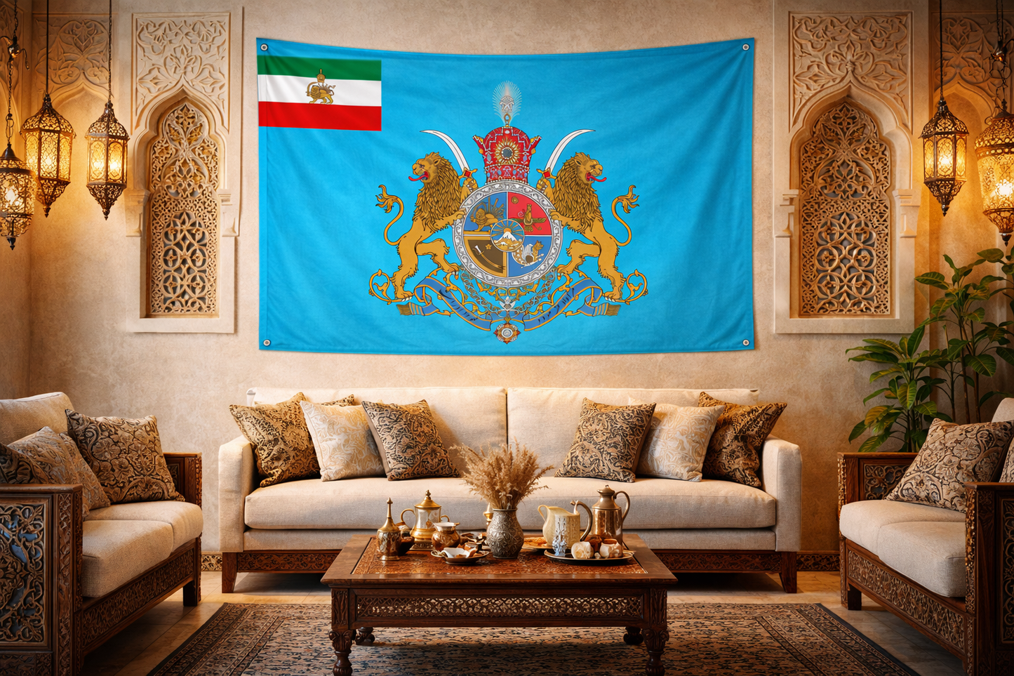 Persia Pahlavi Dynasty Flag