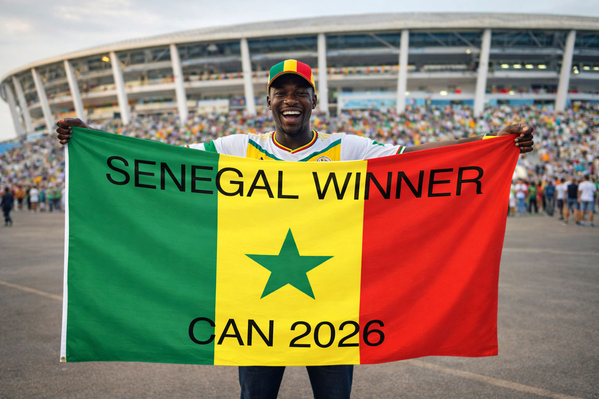 Bandera de Senegal Ganadora CAN 2026