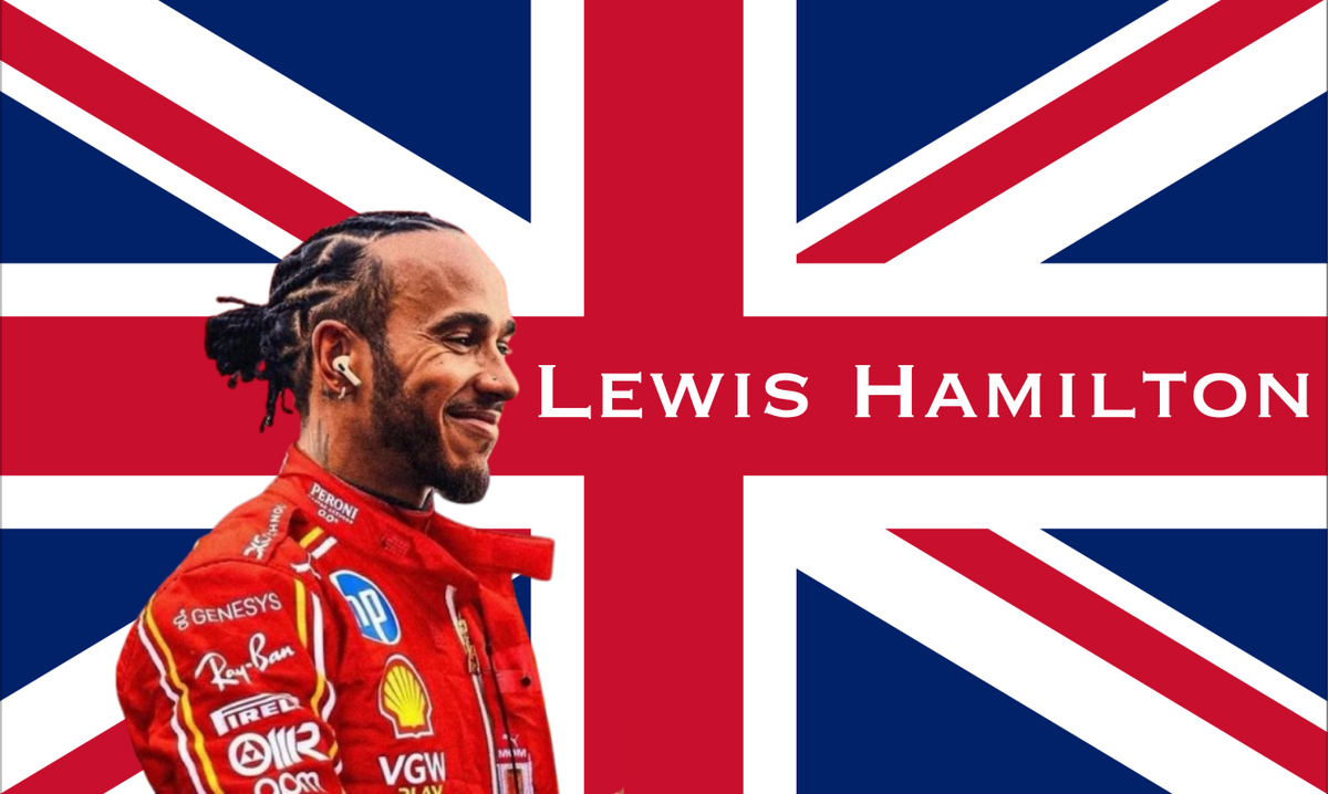 Drapeau Lewis Hamilton Ferrari F1