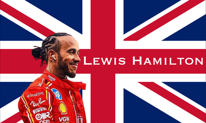 Lewis Hamilton Ferrari F1 Flag
