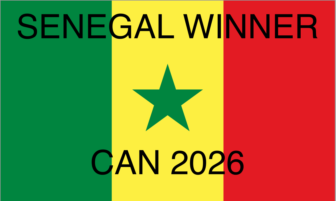 Senegal Winner CAN 2026 Flag