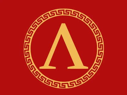 Ancient Style Red Sparta Flag