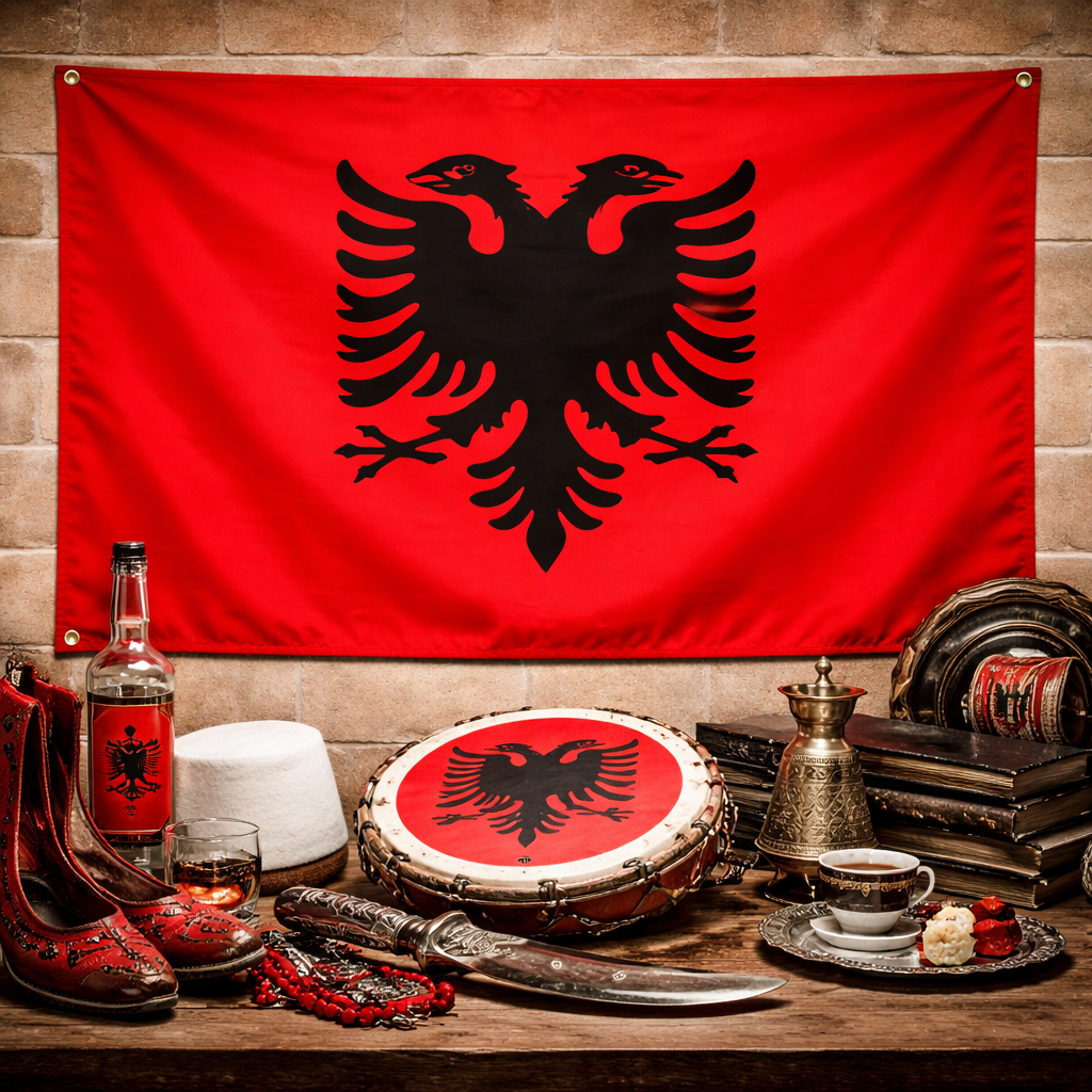 Bandera nacional de Albania