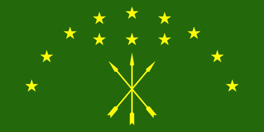 Drapeau circassien — Adygué