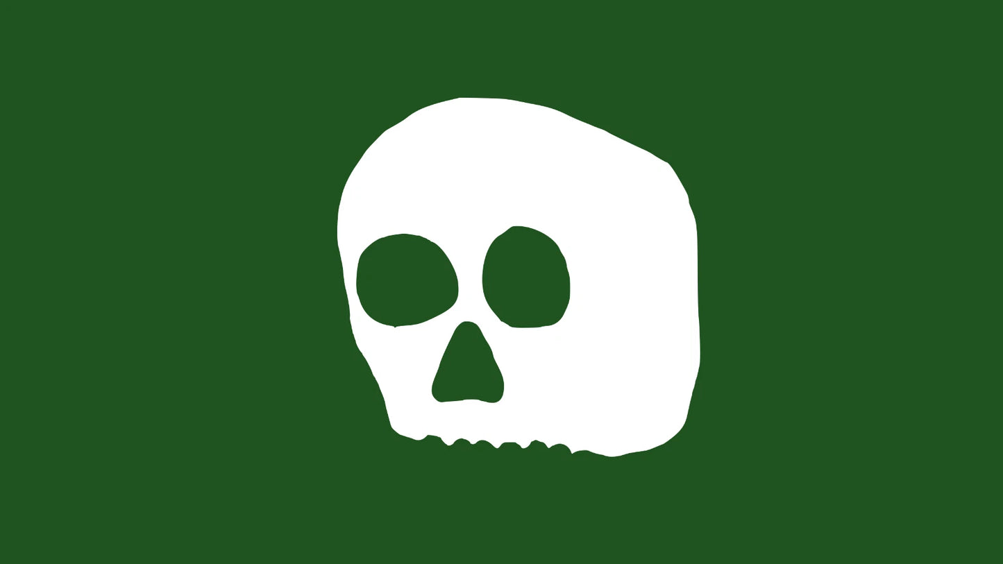 Green Barbary Corsairs Skull Flag