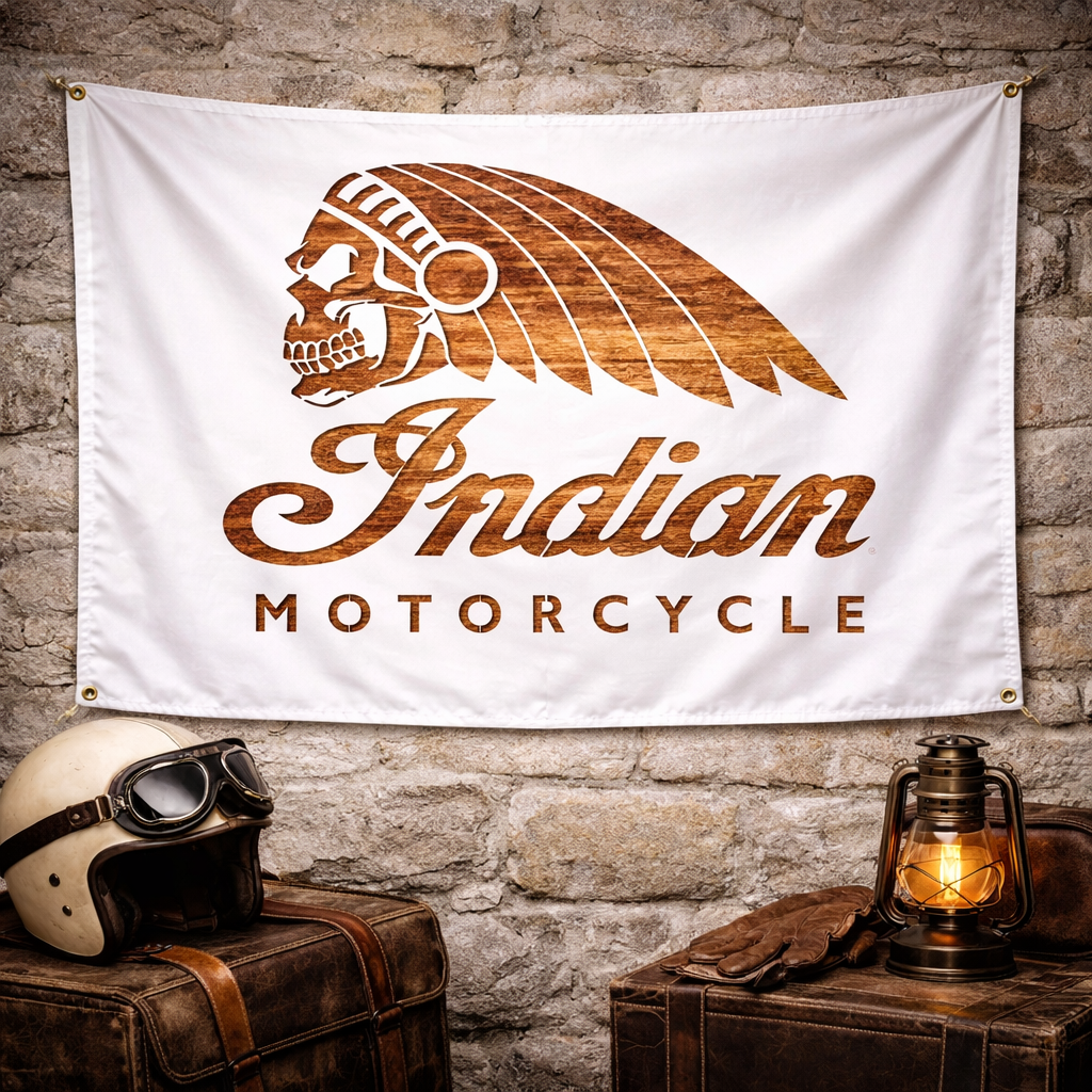 Indian Motorcycle Flag | Polyester Indoor/Outdoor Banner | 3 Sizes – My ...