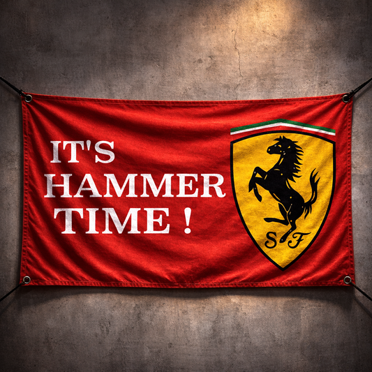 Lewis Hamilton “Hammer Time” Ferrari Flag
