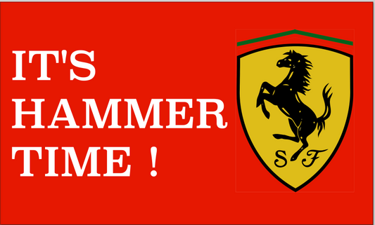 Lewis Hamilton “Hammer Time” Ferrari Flag