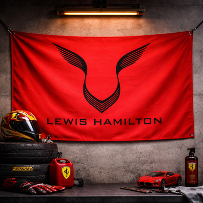 Lewis Hamilton Logo Flag