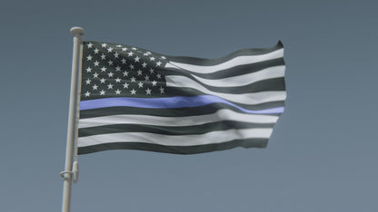 United States Flag with the Thin Blue Line