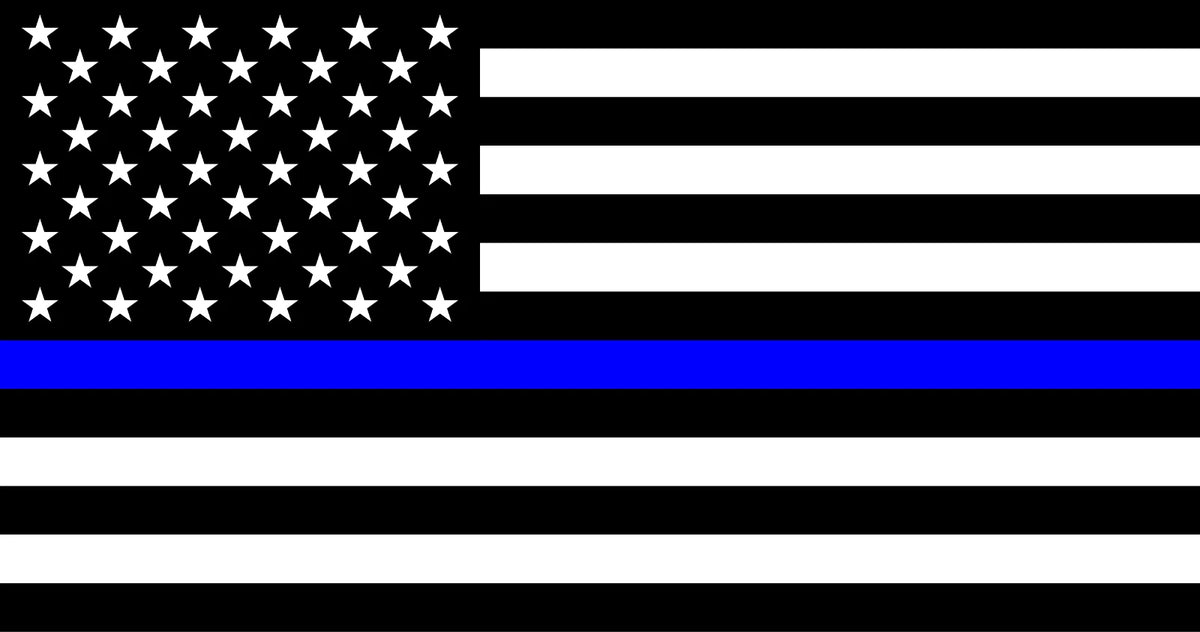 Bandera de Estados Unidos con the Thin Blue Line