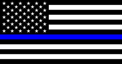 United States Flag with the Thin Blue Line