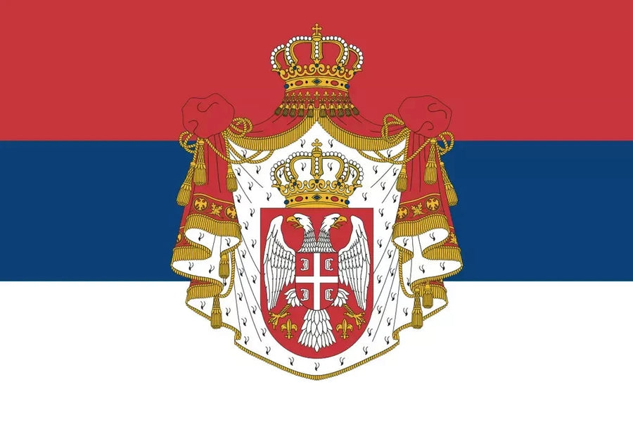 Bandera de Serbia Royal Coat of Arms (1882–1918)