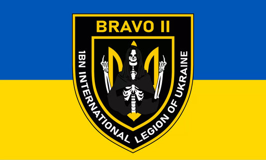 Ukraine International Legion Bravo Two Flag
