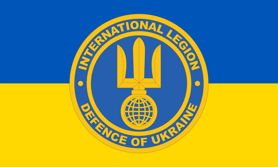 Bandera de Ucrania Legión internacional